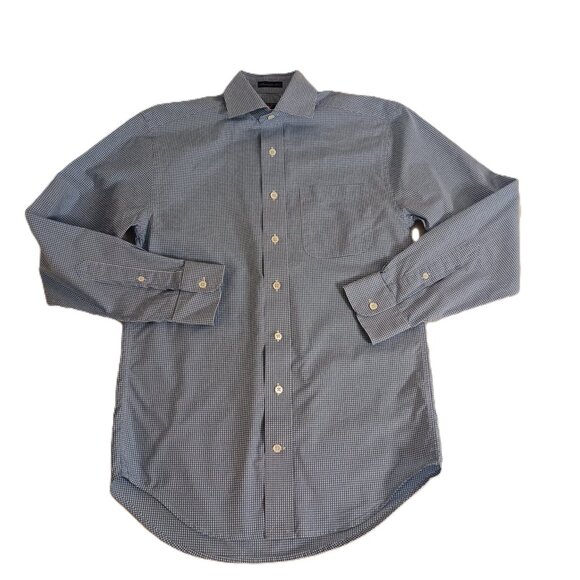 Vineyard Vines Blue & White Check Button-Down Cooper Shirt Men’s XS Cotton EUC - Picture 4 of 14